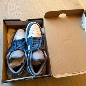 Jordan Kids Navy and White Sneakers